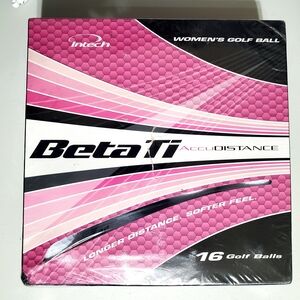 Intech Beta Ti Women's Golf Balls Accudist - 16 Pkg Ball Level Pink Cor White